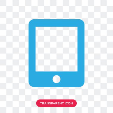 Saydam arka plan üzerinde Tablet lo izole tablet vektör simgesi