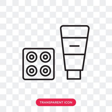 Saydam arka plan üzerinde kozmetik logo tasarımı izole kozmetik vektör simgesi
