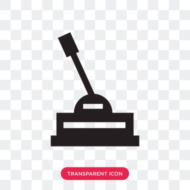 Saydam arka plan üzerinde kolu logo izole kolu vektör simgesi