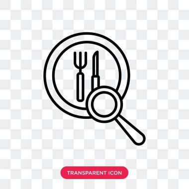 Saydam arka plan üzerinde arama logo tasarımı izole arama vektör simgesi