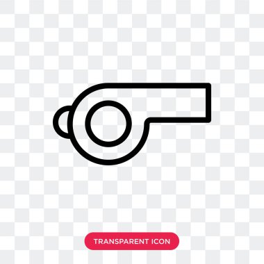 Saydam arka plan üzerinde düdük izole düdük vektör simgesi 