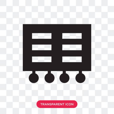 Saydam arka plan üzerinde aracı bo izole aracı kutusu vektör simgesi