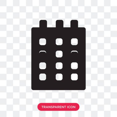 Saydam arka plan üzerinde Calenda izole takvim vektör simgesi
