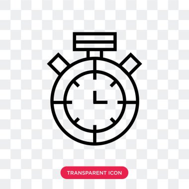 Saydam arka plan üzerinde Mari izole Chronometre vektör simgesi