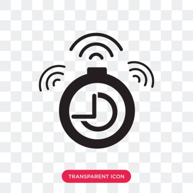 Saydam arka plan üzerinde Zamanlayıcı logo izole Zamanlayıcı vektör simgesi