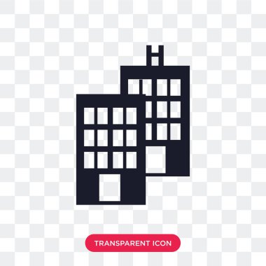 Hotel vector Icon şeffaf arka plan üzerinde otel logo izole