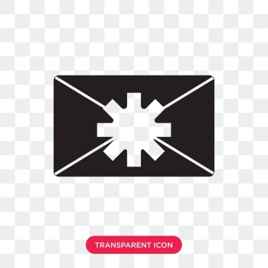 İzole posta ayarları vektör simge şeffaf arka plan üzerinde Ma