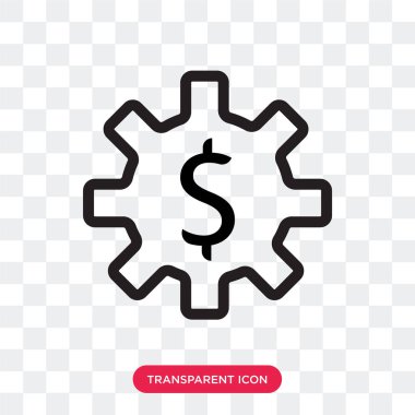 Saydam arka plan üzerinde dişli logosu d izole vektör simge dişli