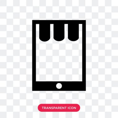 Saydam arka plan üzerinde akıllı izole Smartphone vektör simgesi