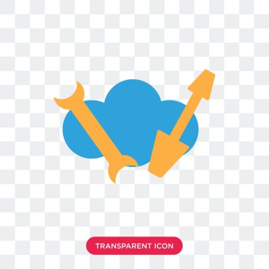 Vektör simgesi üzerinde şeffaf arka plan izole bulut, 
