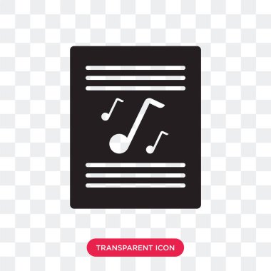 Saydam arka plan üzerinde blo izole levha müzik vektör simgesi