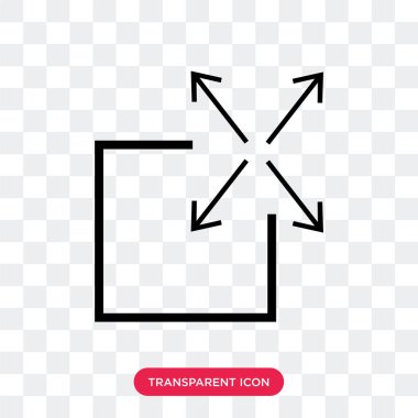 Saydam arka plan üzerinde genişletme lo izole vektör simgesini genişletin