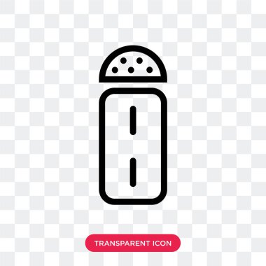 Saydam arka plan üzerinde tuz logosu d izole tuz vektör simgesi