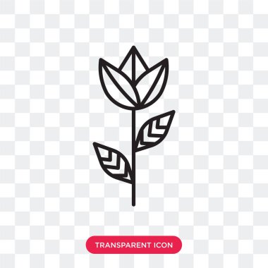 Saydam arka plan üzerinde gül logo tasarımı izole gül vektör simgesi