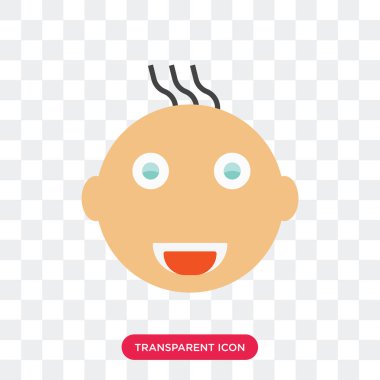 Saydam arka plan üzerinde sevinç izole neşeli bir gülümseme vektör simgesi