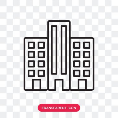 Saydam arka plan üzerinde bina logo tasarımı izole vektör simge oluşturma