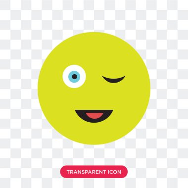 Saydam arka plan üzerinde Wink logosu d izole vektör simge wink