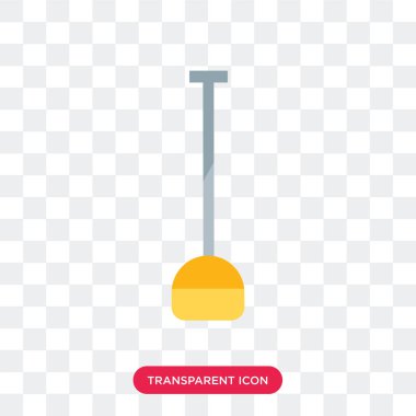 Saydam arka plan üzerinde C izole temizlik fırça vektör simgesi