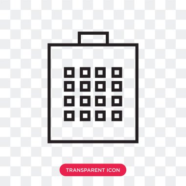 saydam arka plan üzerinde locke izole Kilitli torba vektör simgesi