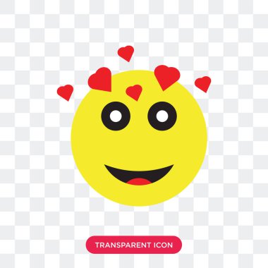 Aşık şeffaf arka plan üzerinde izole aşk vektör simgesi 