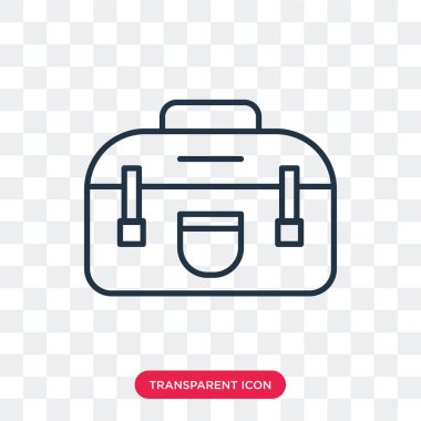 Saydam arka plan üzerinde bavul logo tasarımı izole bavul vektör simgesi