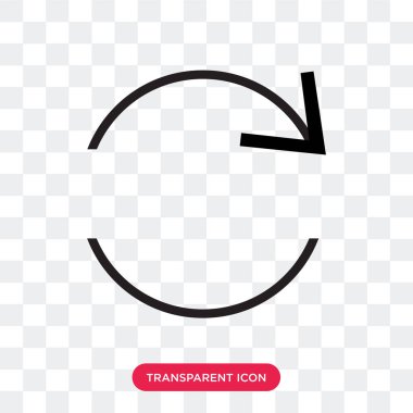 Saydam arka plan üzerinde dönüş lo izole dönüş vektör simgesi