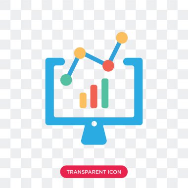 Saydam arka plan üzerinde Analyt izole analytics vektör simgesi