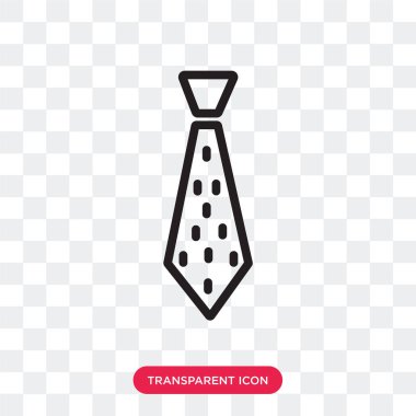 Saydam arka plan üzerinde kravat logo des izole kravat vektör simgesi