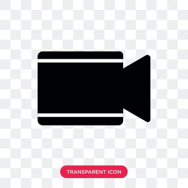 Saydam arka plan üzerinde Video izole video dosya vektör simgesi