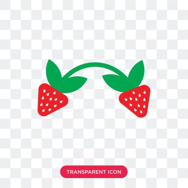 Saydam arka plan üzerinde saman izole çilek vektör simgesi