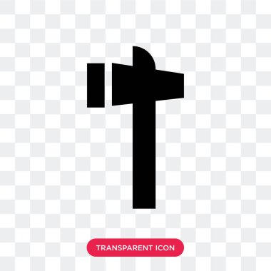 Saydam arka plan üzerinde izole inşaat aracı vektör simgesi