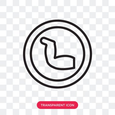 Saydam arka plan üzerinde Strengt izole güç vektör simgesi