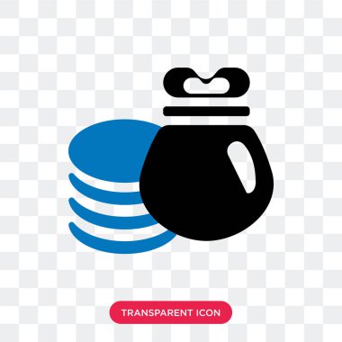 Zengin şeffaf arka plan üzerinde zengin logo d izole simge vektör