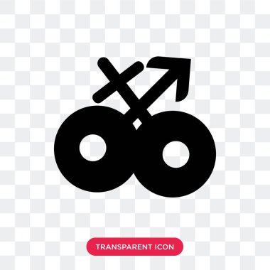 saydam arka plan üzerinde izole tıbbi cinsiyet vektör simge m