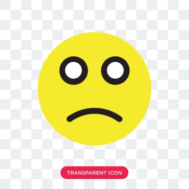 Saydam arka plan üzerinde üzgün logo des izole üzgün vektör simgesi