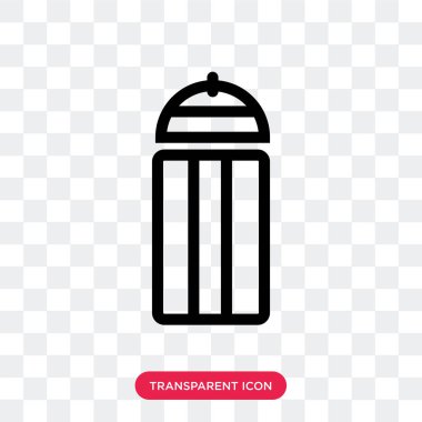 Saydam arka plan üzerinde çöp logo izole çöp vektör simgesi