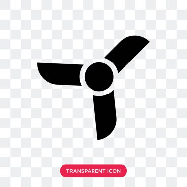 Saydam arka plan üzerinde bı izole büyük pervane vektör simgesi