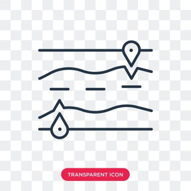 Şeffaf arka plan, harita logo tasarımı izole vektör simge göster