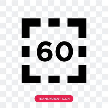 Dijital ekran 60 vektör simgesi üzerinde şeffaf adam izole