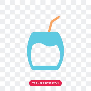 Saydam arka plan üzerinde Cocktai izole kokteyl vektör simgesi