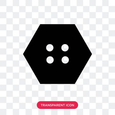 Vektör simgesi üzerinde şeffaf backgr izole zar dört puan