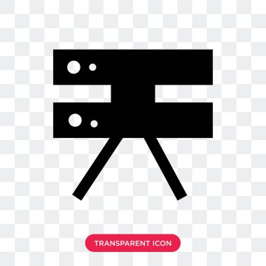 Saydam arka plan üzerinde sunucu lo izole sunucu vektör simgesi