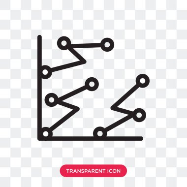 Saydam arka plan üzerinde hat izole çizgi grafik vektör simgesi 