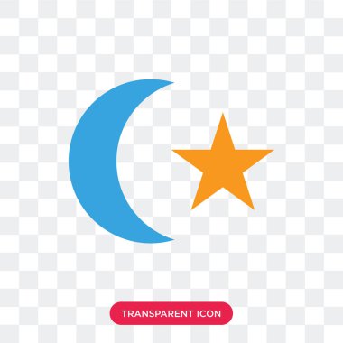 Saydam arka plan üzerinde Müslüman lo izole Müslüman vektör simgesi