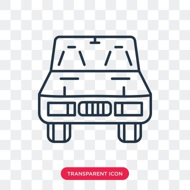 Saydam arka plan üzerinde araba logo tasarımı izole araba vektör simgesi