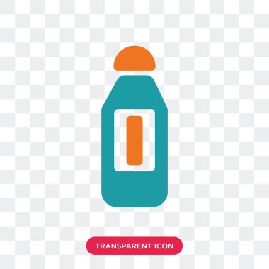 Saydam arka plan üzerinde beyazlatıcı lo izole çamaşır suyu vektör simgesi