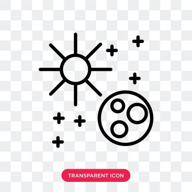 Saydam arka plan üzerinde Eclipse izole tutulması vektör simgesi 