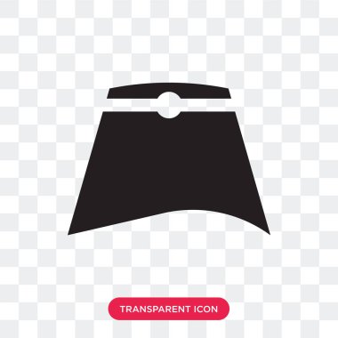 Beyaz şeffaf arkasında izole vektör simge astar etek