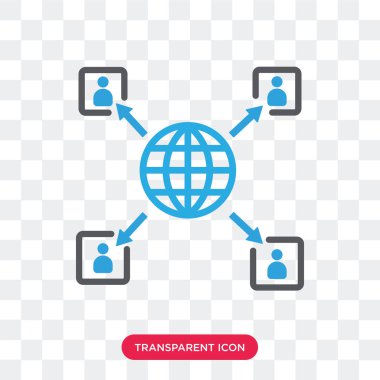 Saydam arka plan üzerinde Netwo izole ağ vektör simgesi