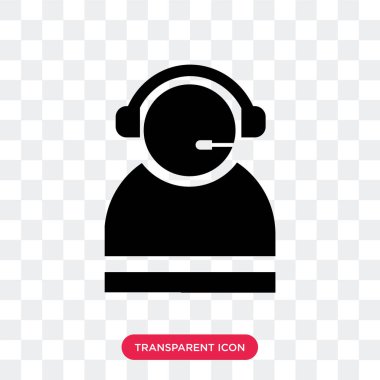 Saydam arka plan, aramayı izole çağrı merkezi vektör simgesi